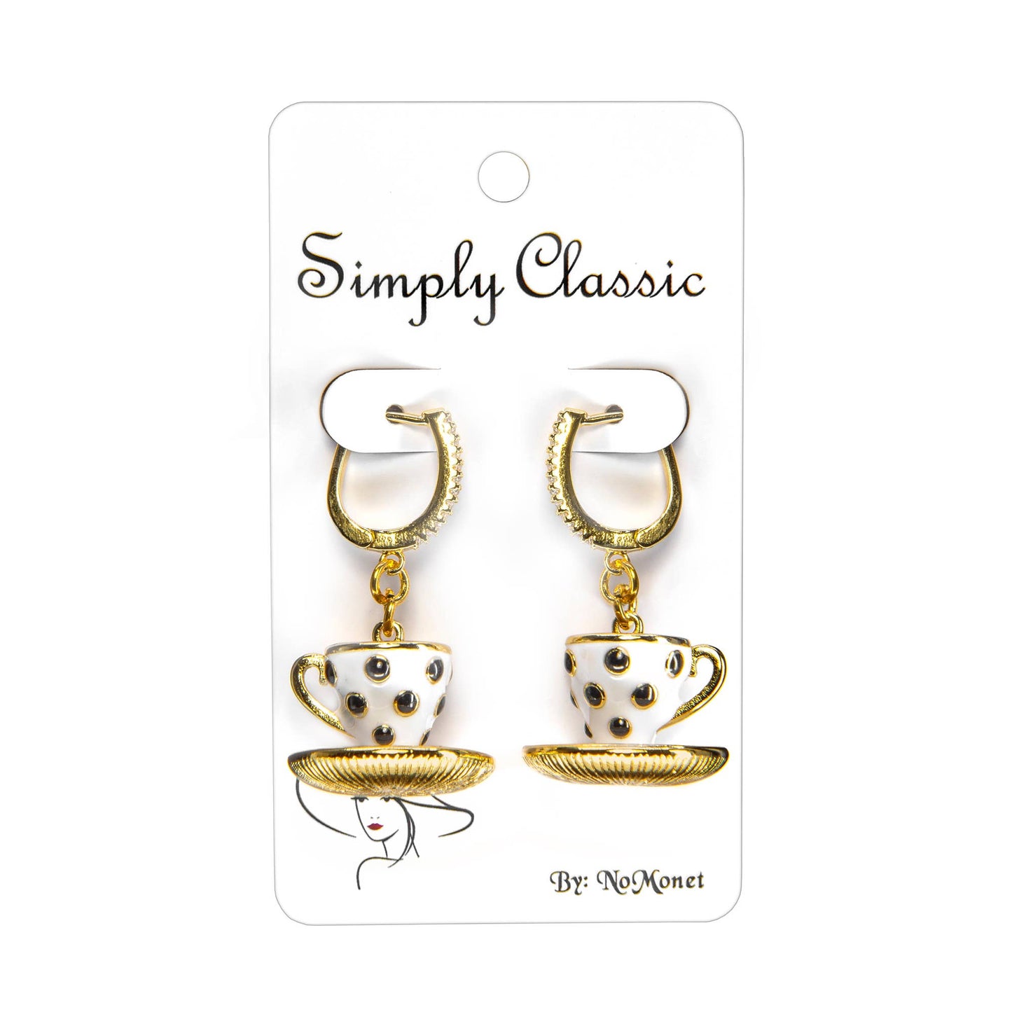 Alice Tea Party Teacup Dangle Earrings