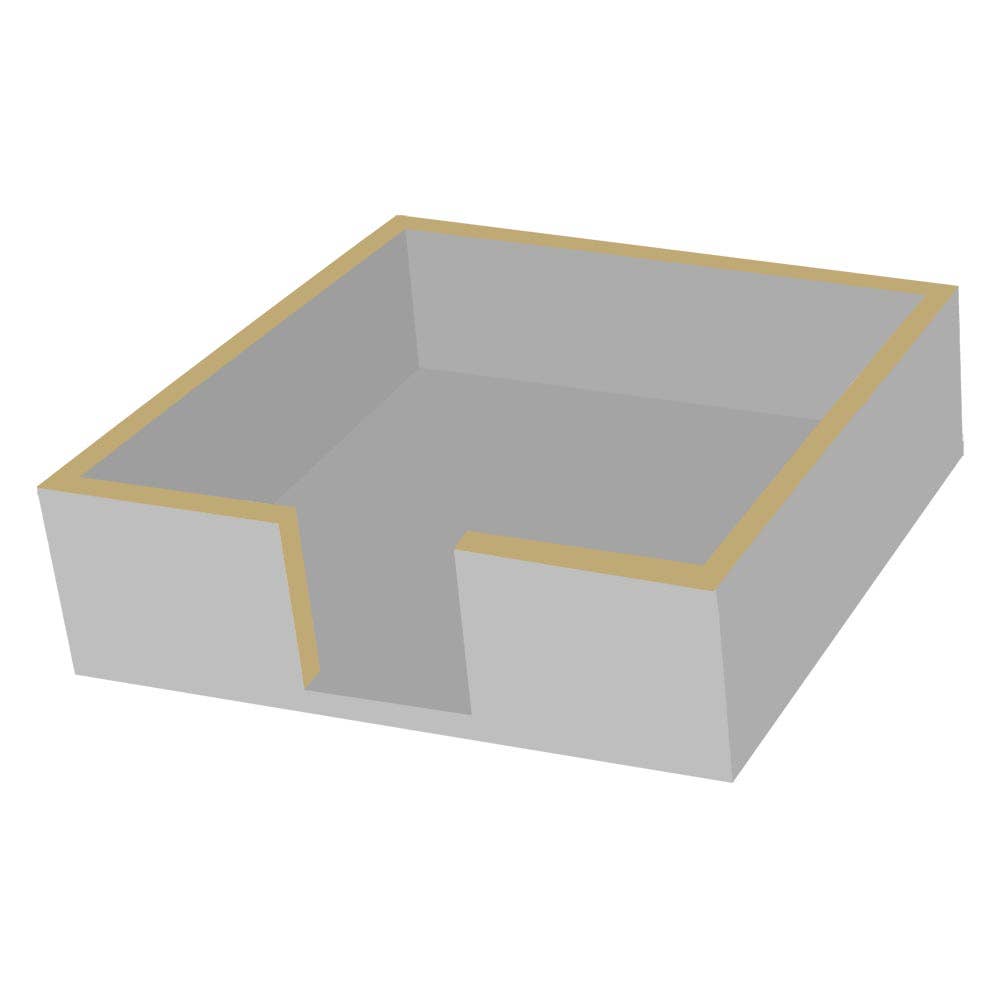 Napkin Holder Wood - Silver