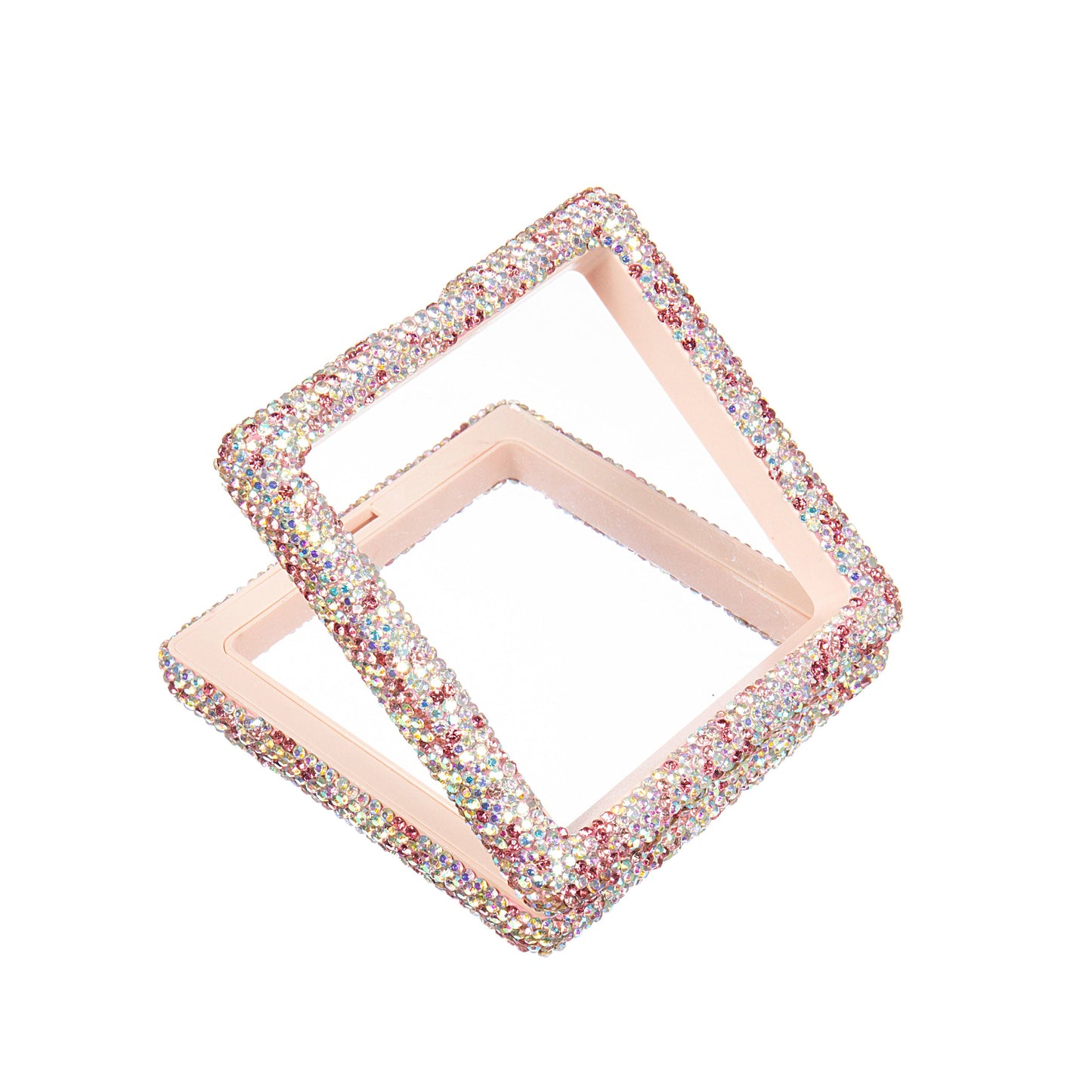 Square Ceramic Rhinestones Jewelry Box