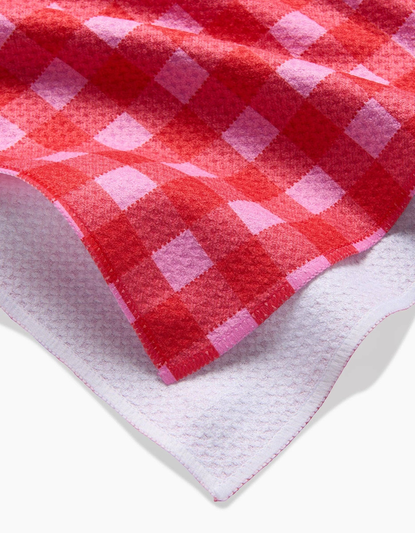 Geometry - Cherry Gingham Tea Towel