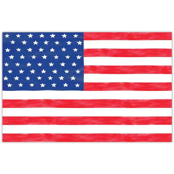 Hand painted Patriotic American Flag Placemat