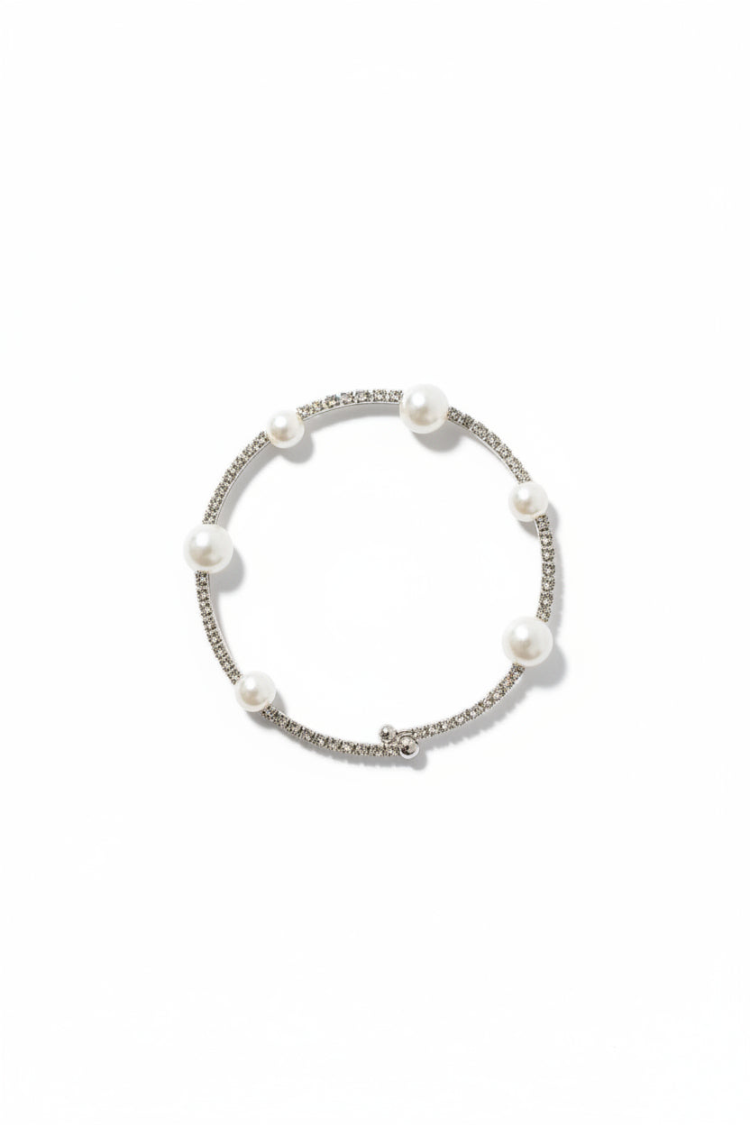 Cuff Bracelet with Faux Pearl