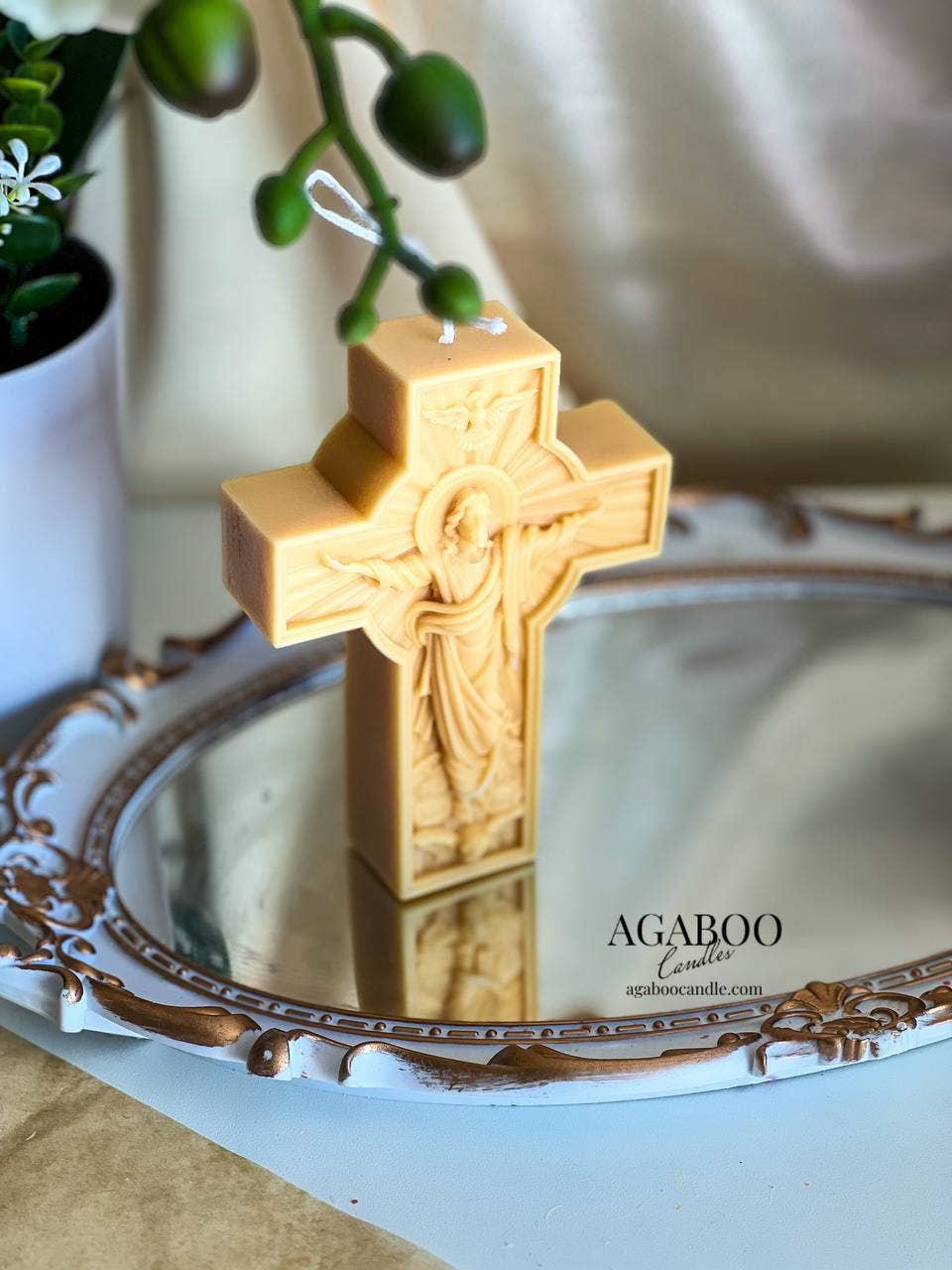 Jesus Statue Candle 5.5x4in - Religion