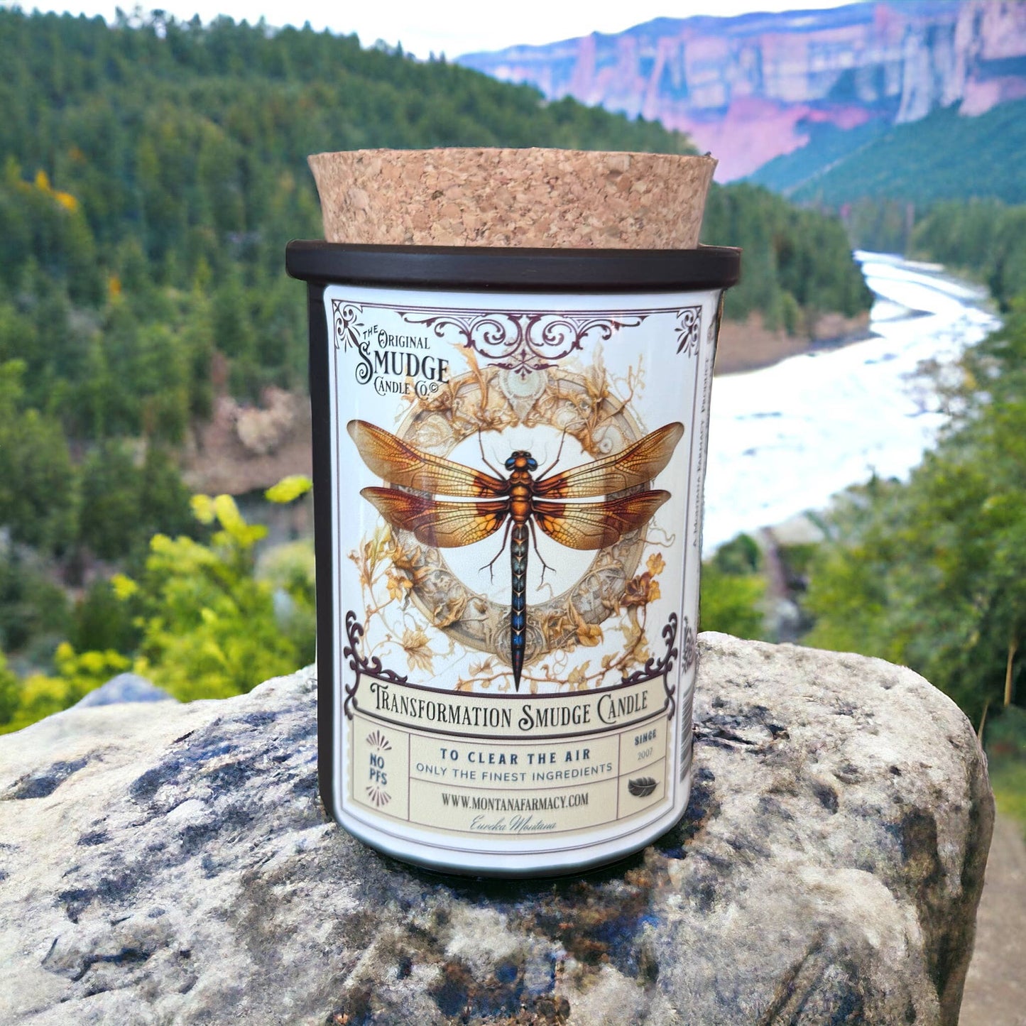 Transformation Dragonfly Orig Smudge Candle Space Clearing