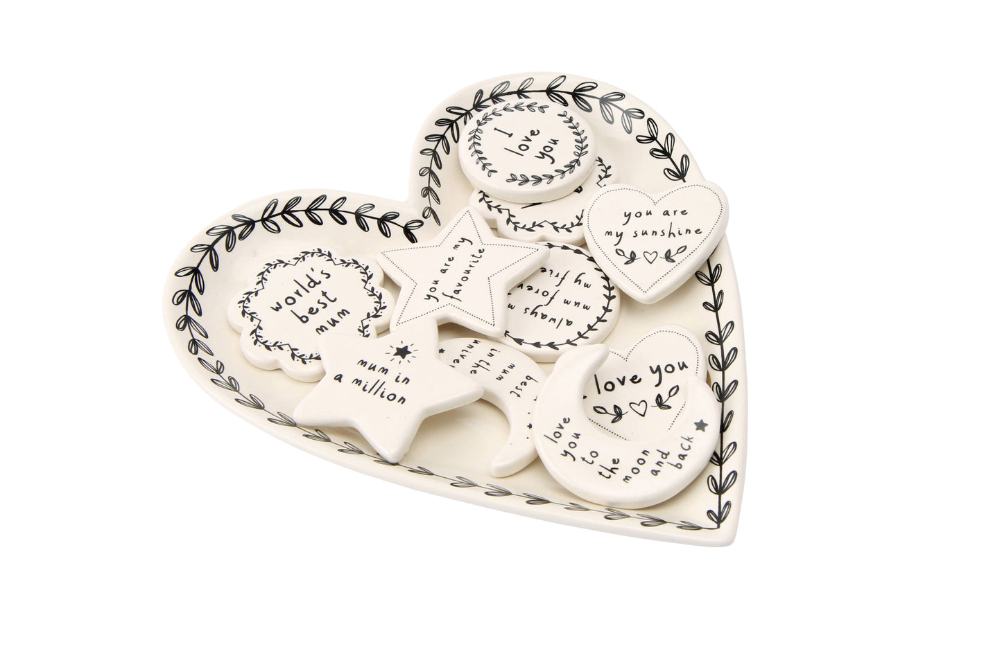 Send With Love 10 Assorted Ceramic Tokens