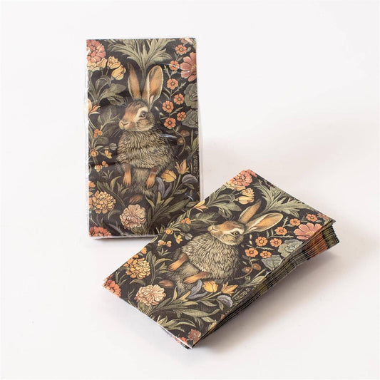 Woodland Rabbit Paper Guest Towel - 15 Ct