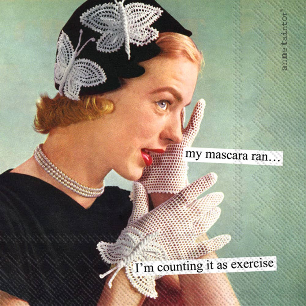 Paper Cocktail Napkins Pack of 20-Anne Taintor Mascara