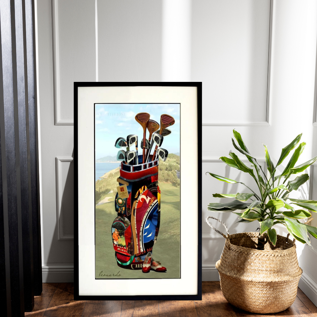 3D Collage Art | Golf Bag (40"x20")
