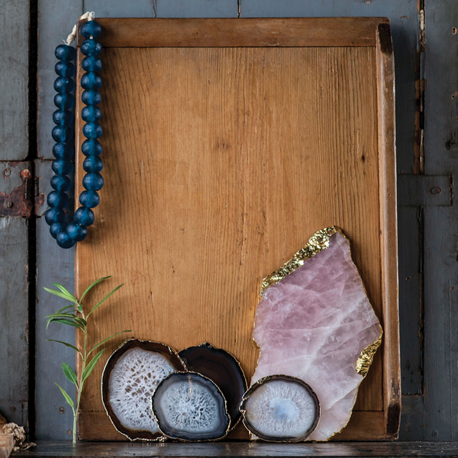 Gold Edge Agate Slice