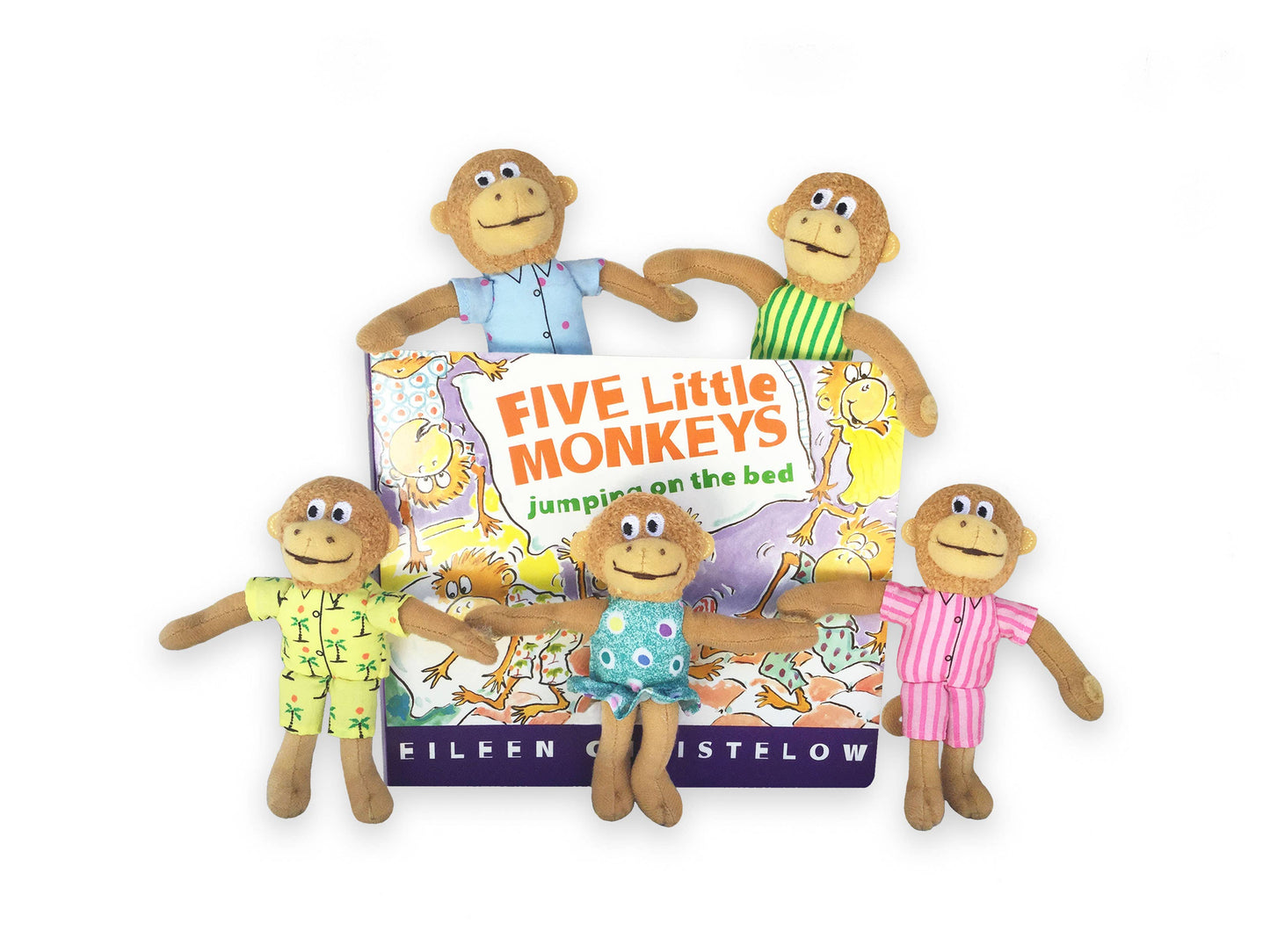 Five Little Monkeys 5" Finger Puppets and board book SOLD SEPARATELY