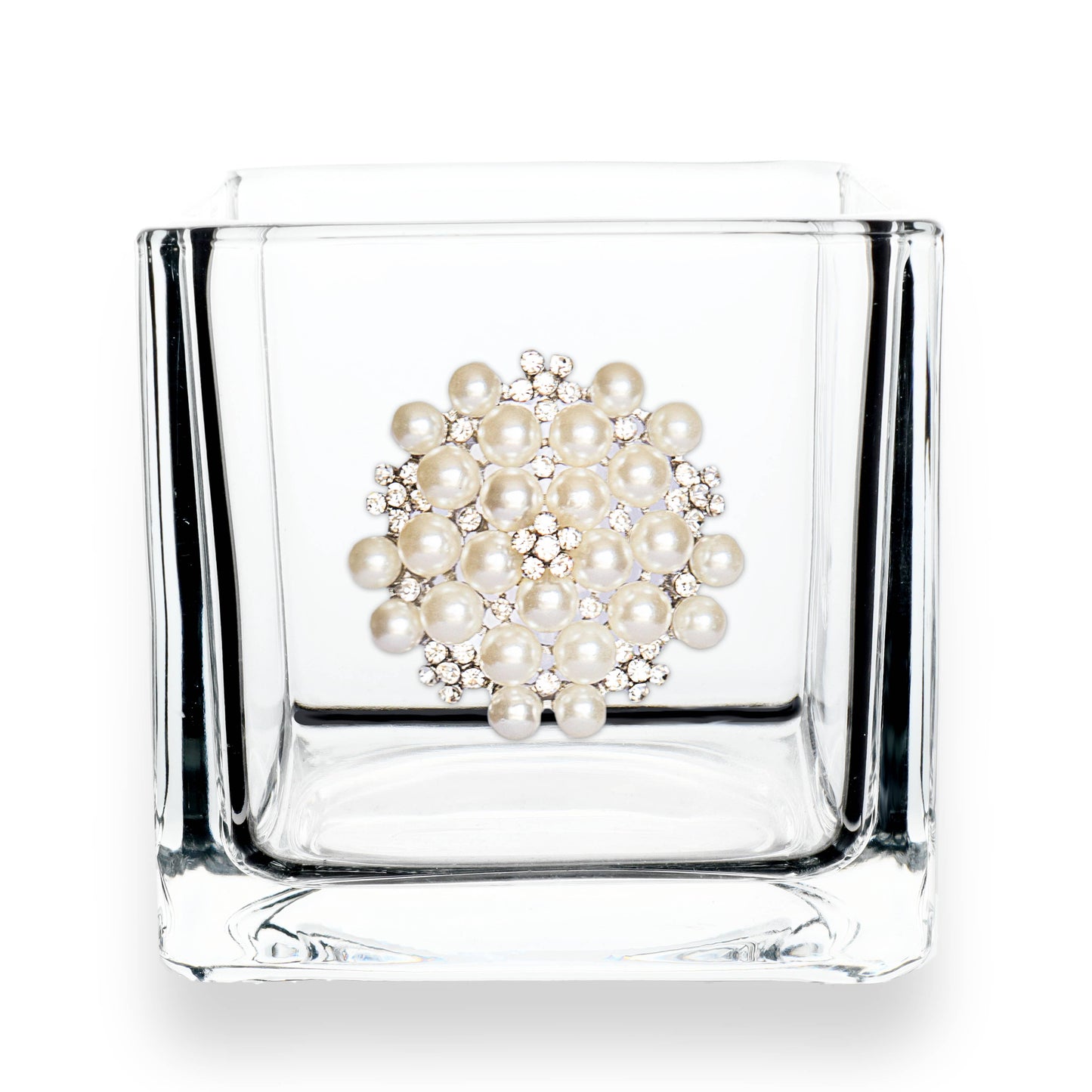 Rd Pearl Jewel 4" Candle Holder