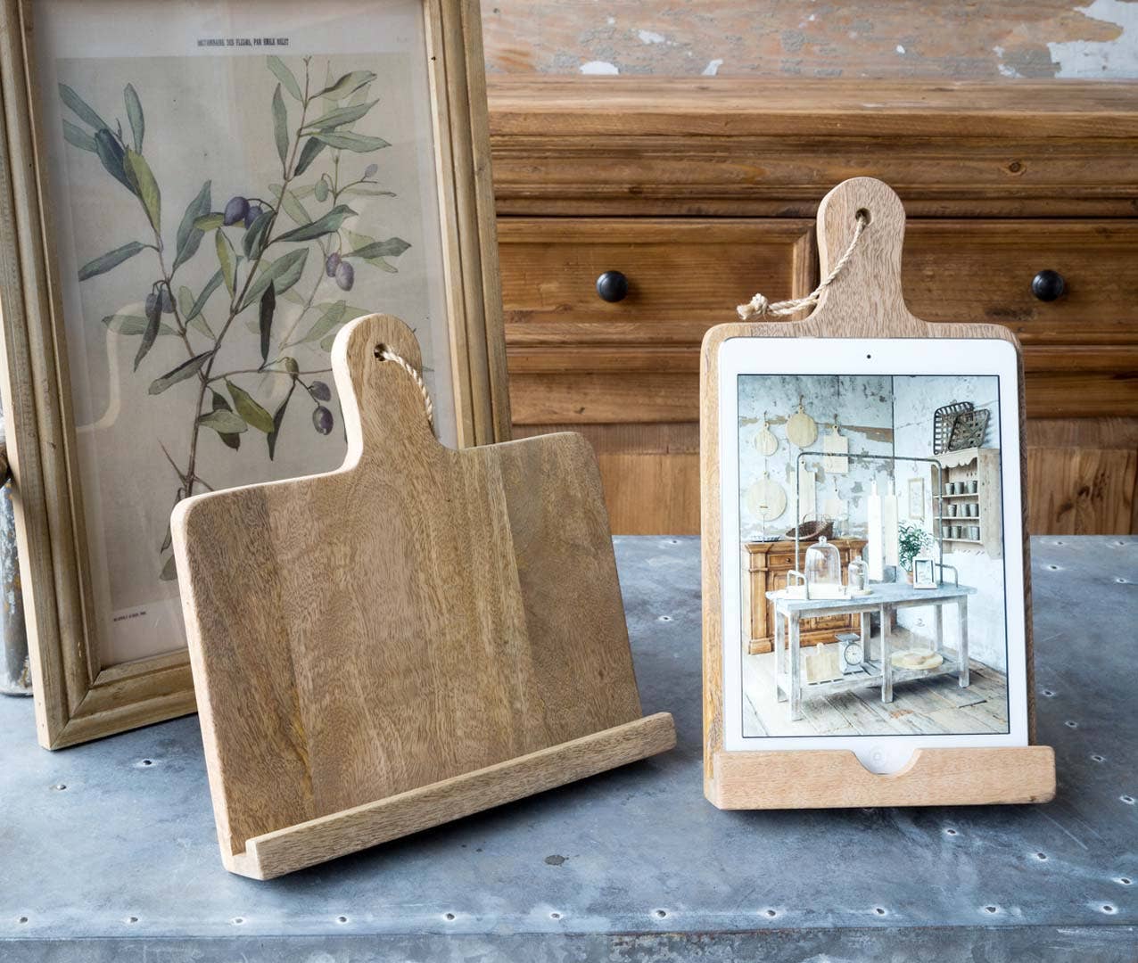 Soporte vertical para libros de cocina