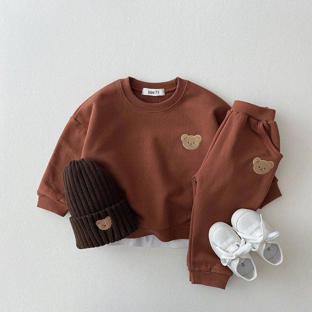 Fashion Toddler Clothes Sets: Gray / 12M