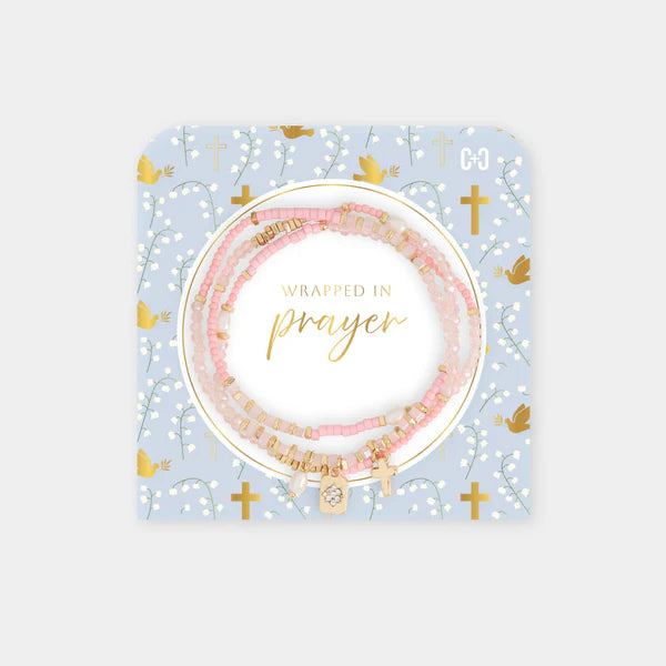 Wrapped in Prayer Bracelet: Pink