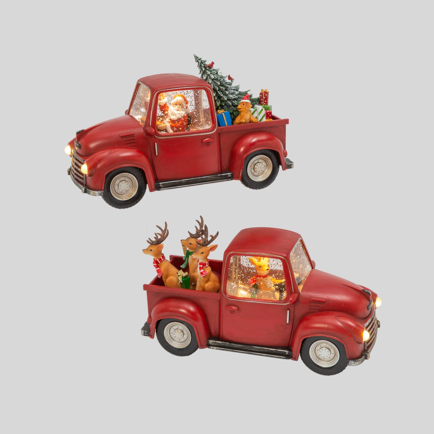 Lighted Spinning Water Globe Truck
