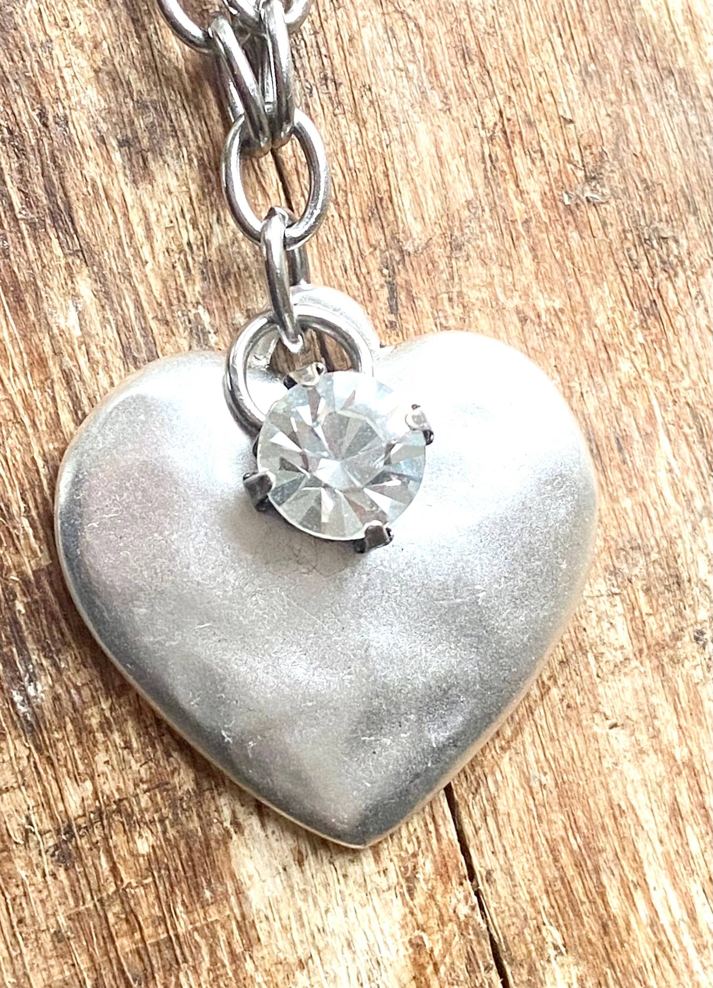 Hammered heart necklace