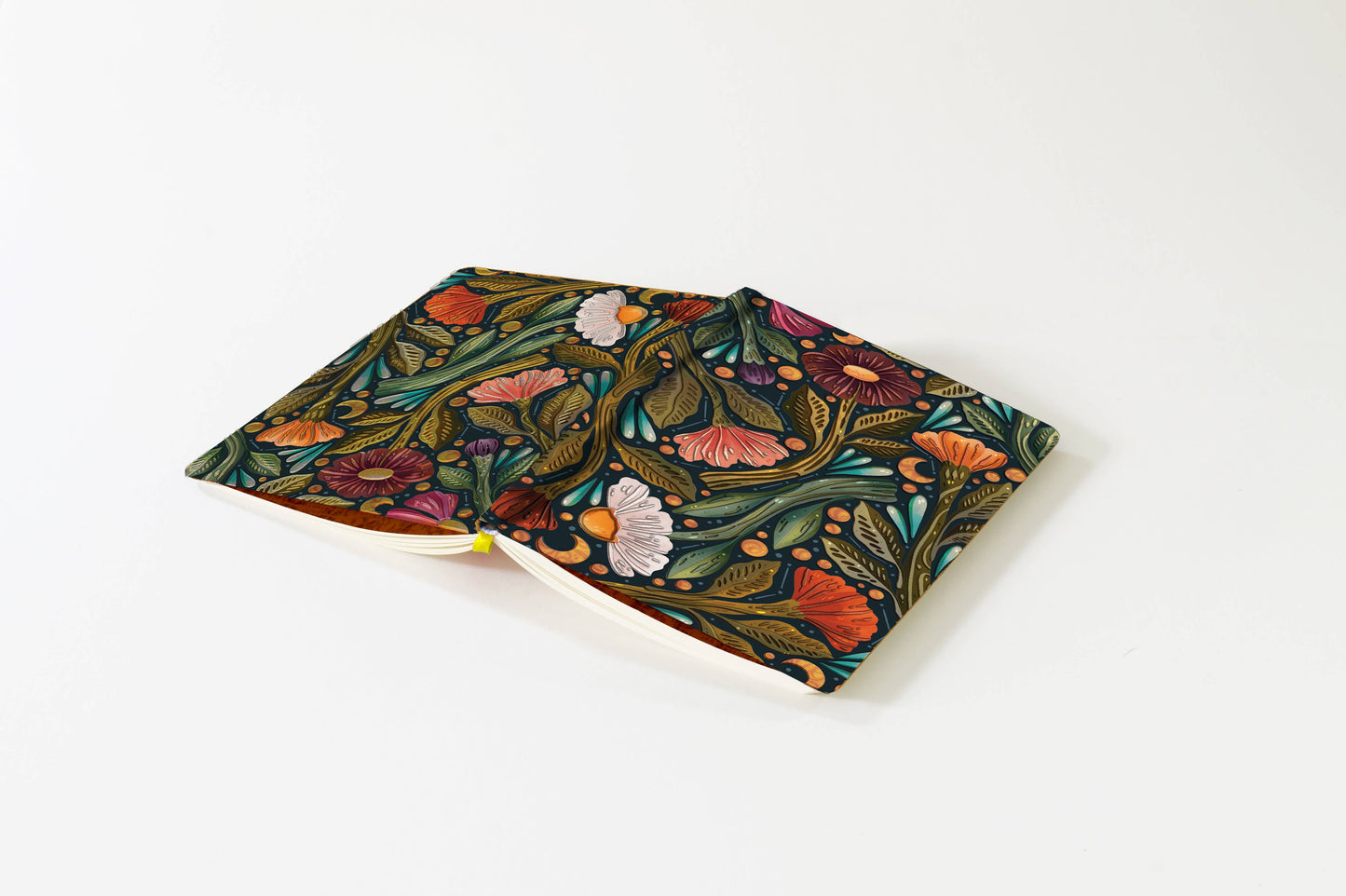 Night Sky Floral Embroidered Journal Notebook