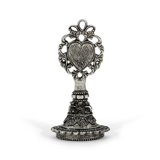1928 Jewelry - 1928 Jewelry Filigree Heart Wax Seal Stamp