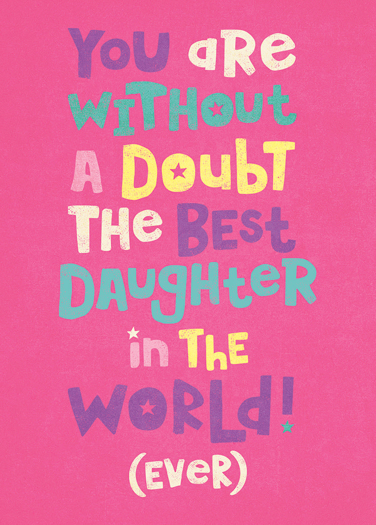 Without a Doubt Texture Lettering Greeting Card