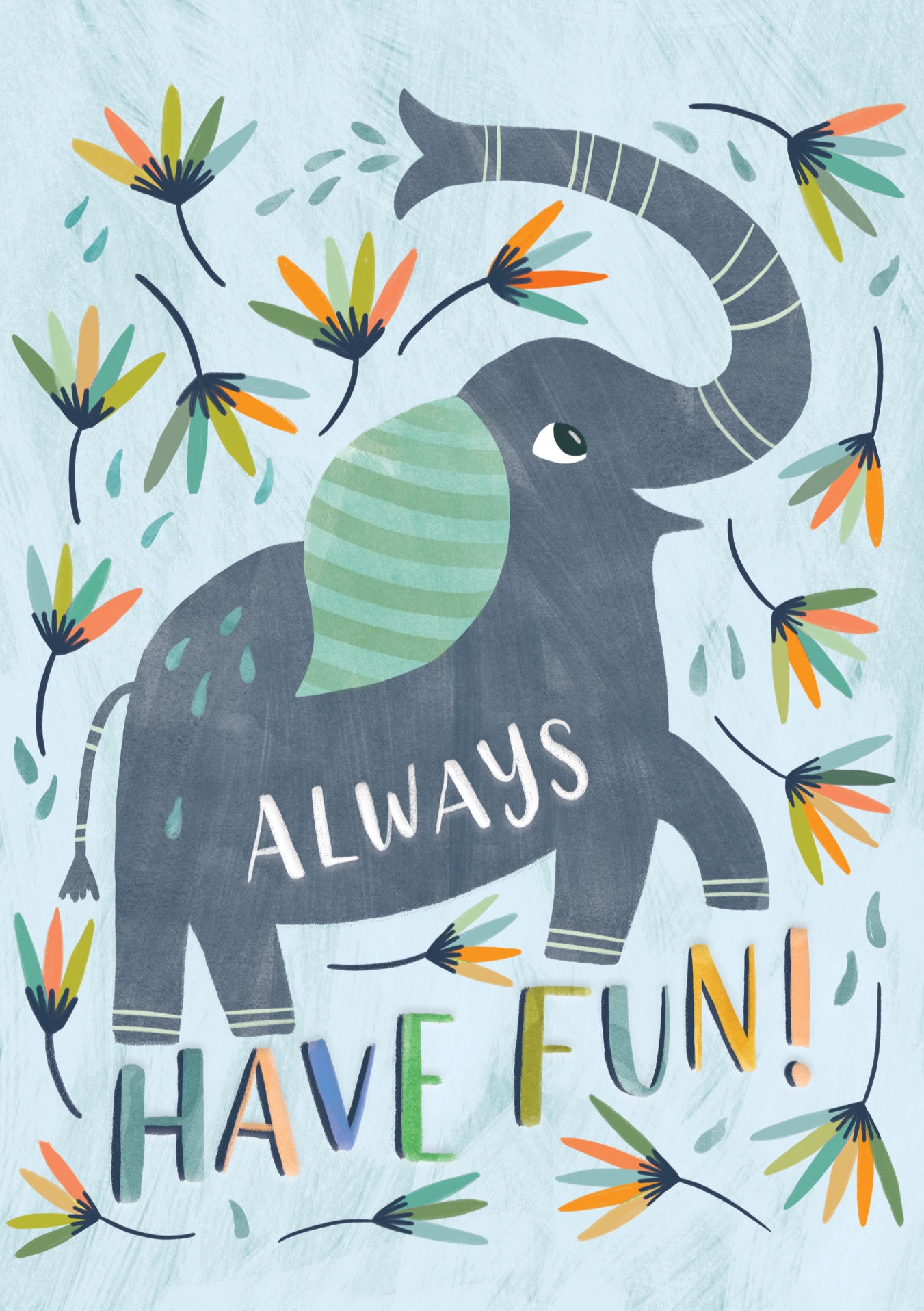 Jungle Animal Elephant Greeting Card