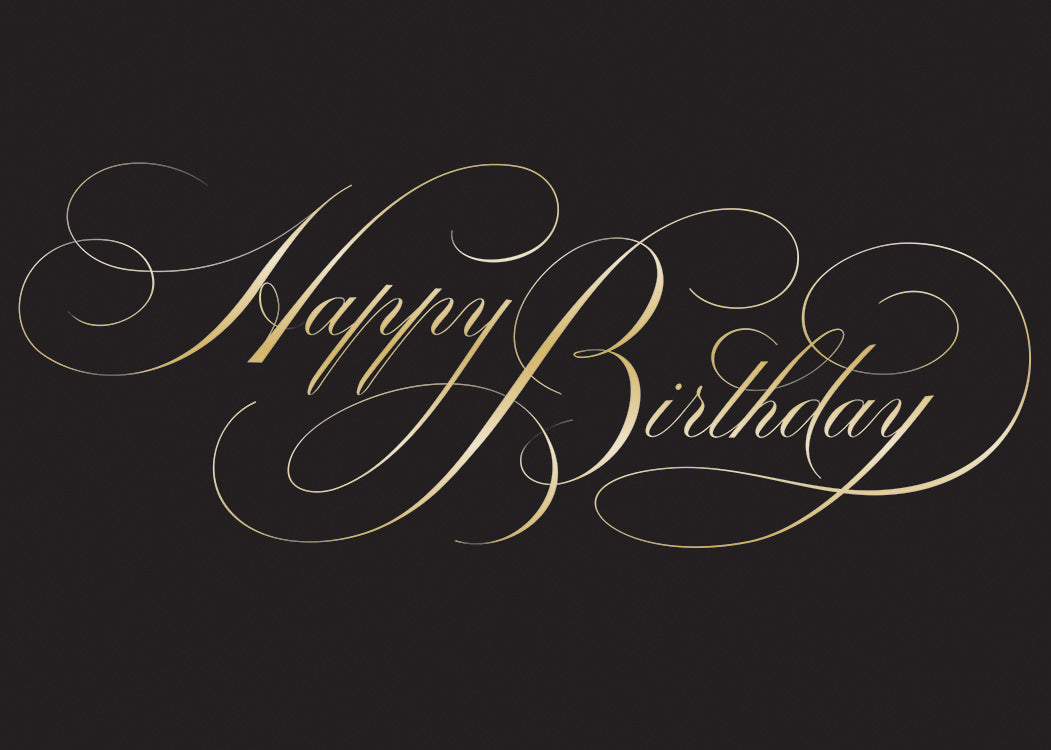 Elegant Birthday Lettering Greeting Card
