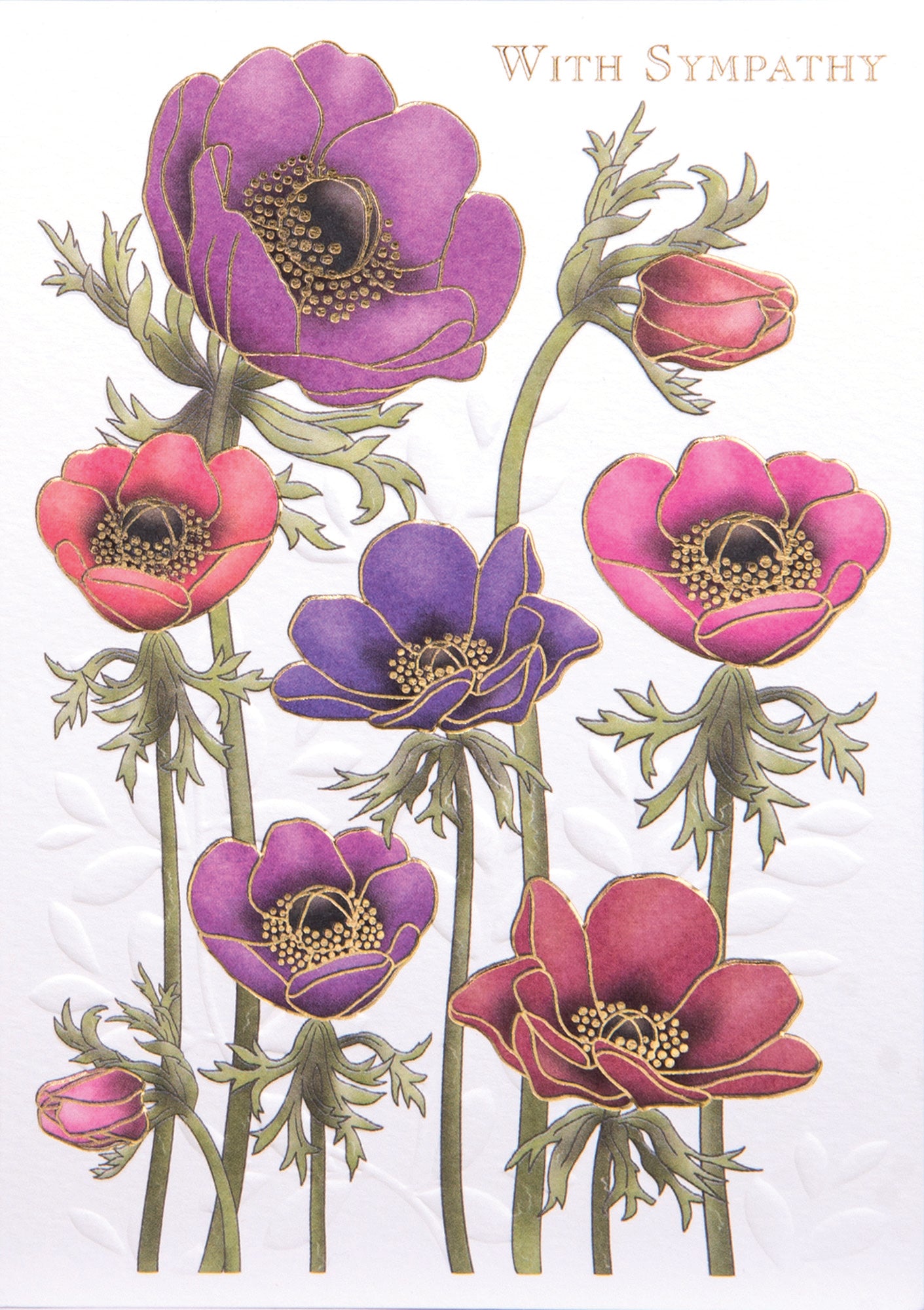 Purple Sympathy Flowers Greeting Card
