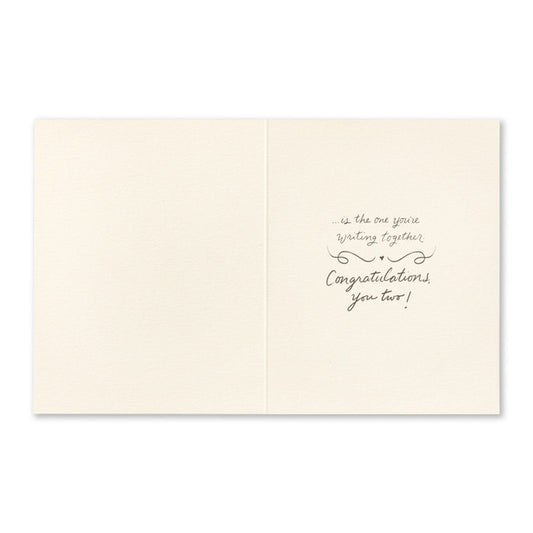 Tarjeta de boda: La mejor historia de amor del mundo