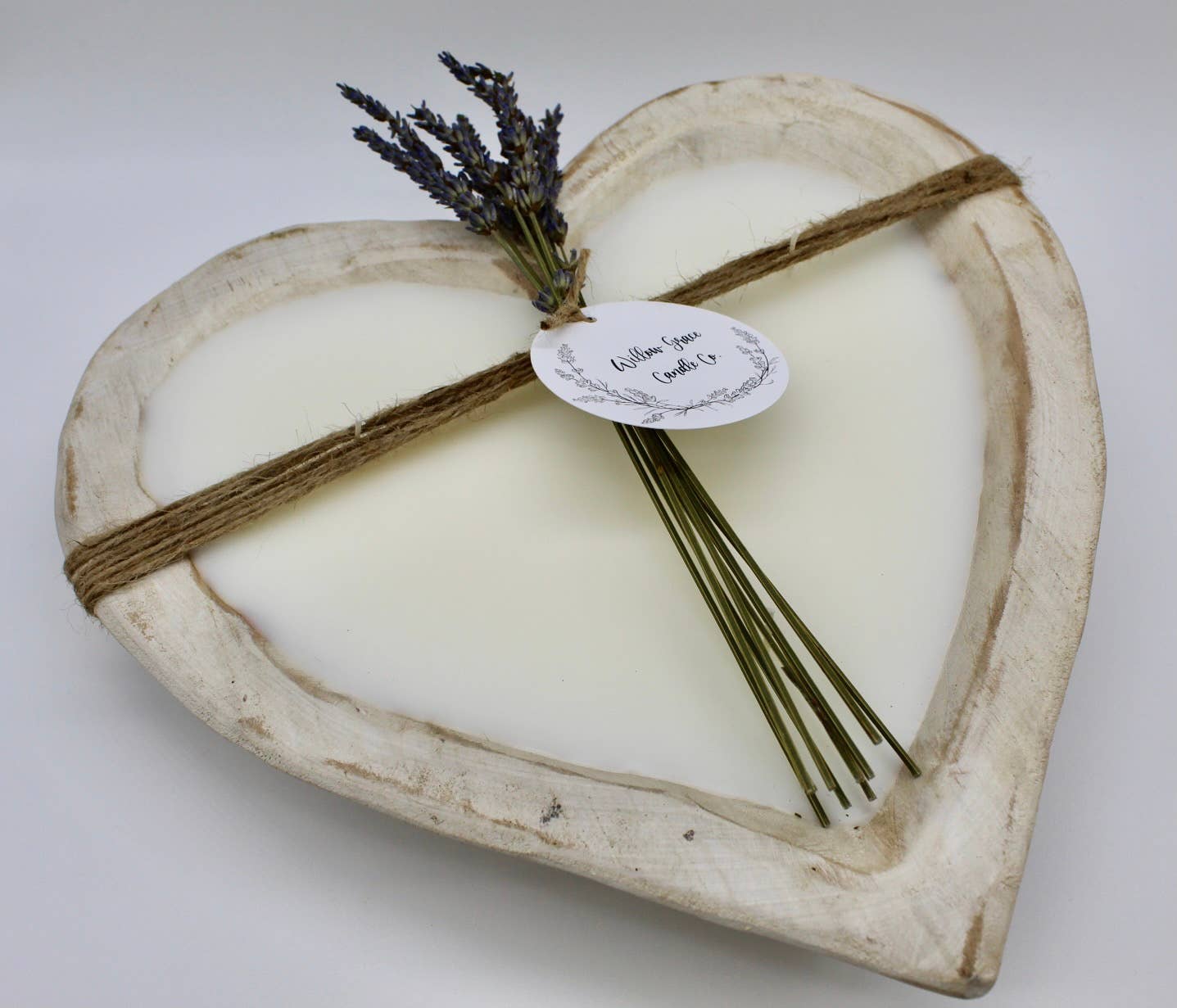 Large Heart Dough Candle