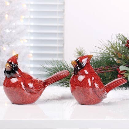 Red Cardinal Birds ~ Set of 2