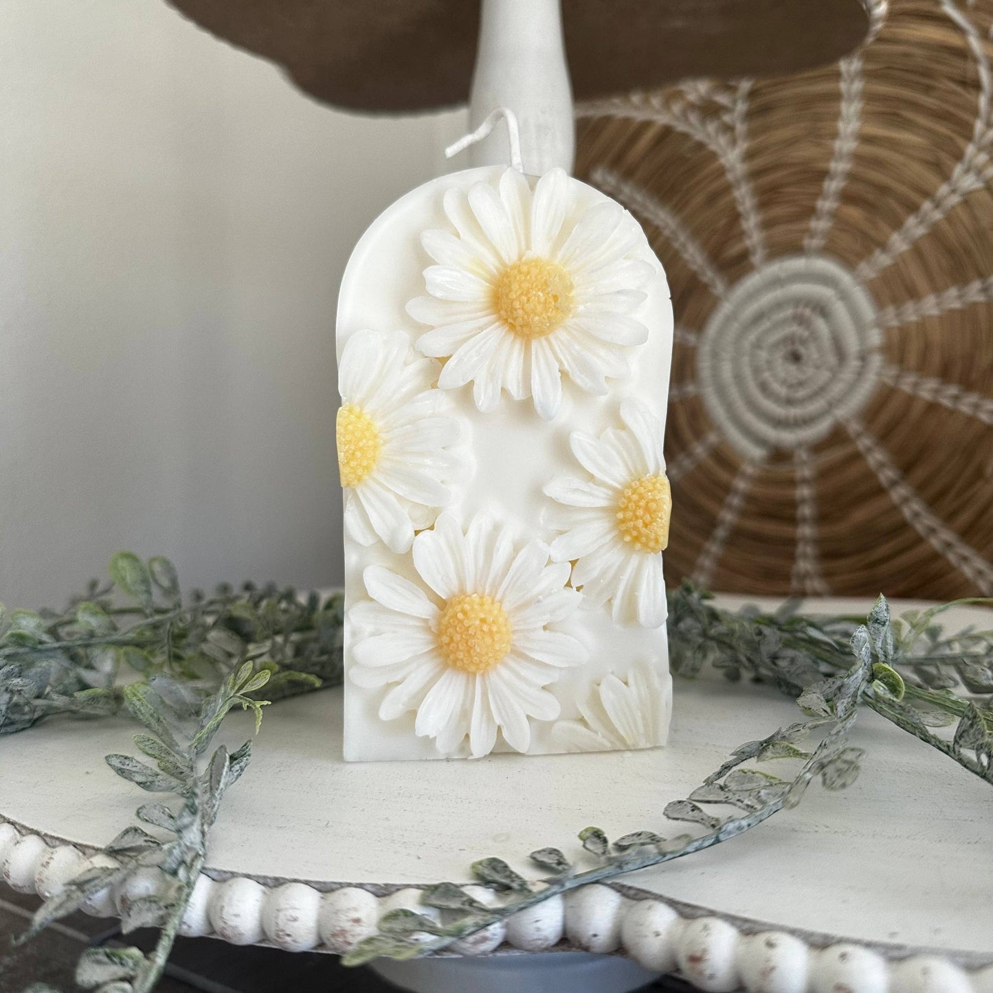 Velas decorativas Daisy - Juego de 2