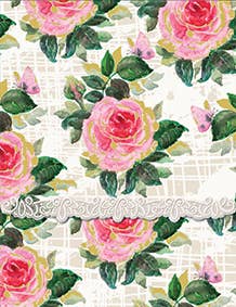 Roses On Cream Embossed Purse Pad