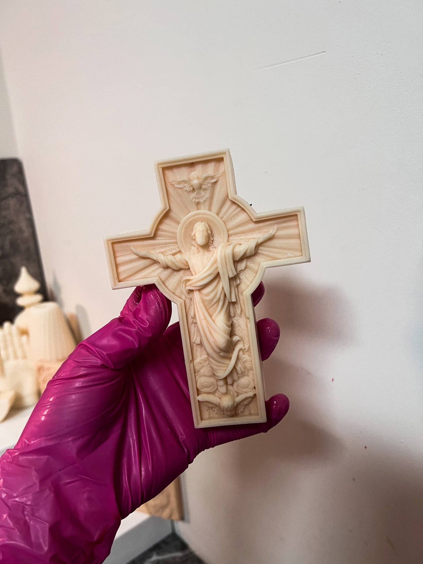 Jesus Statue Candle 5.5x4in - Religion