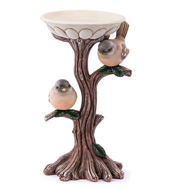 Bird Feeder, on Branch w/ Birds It