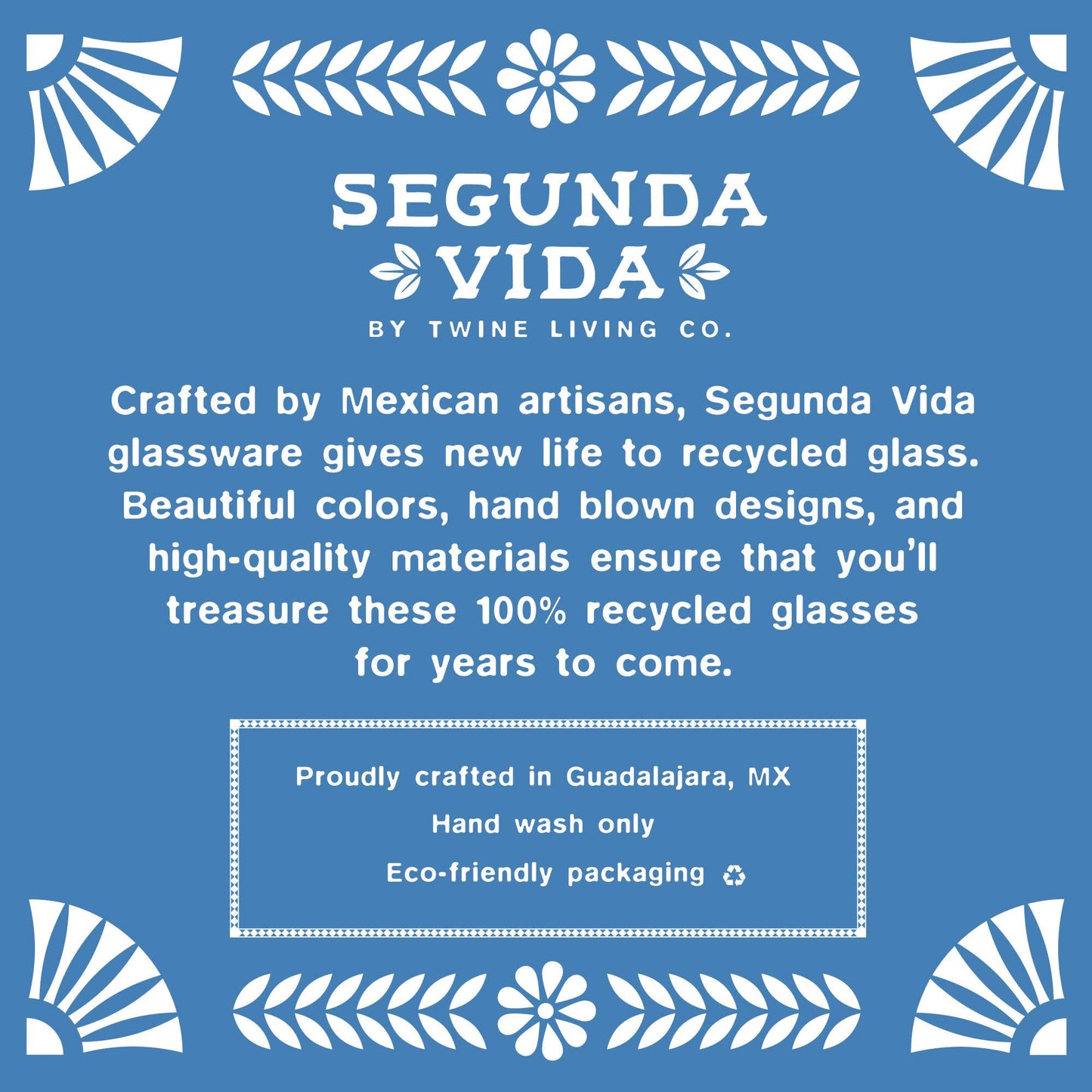 Segunda Vida Playa Bonita Recycled Tumblers Set of 2
