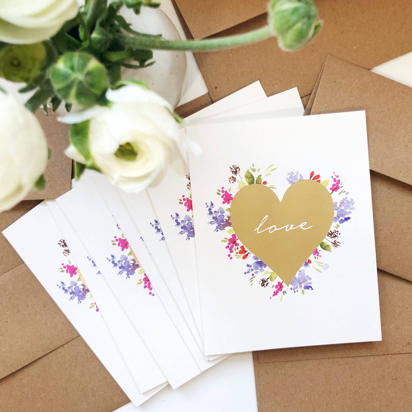 Love Floral Greeting Card | Valentine Love Friendship