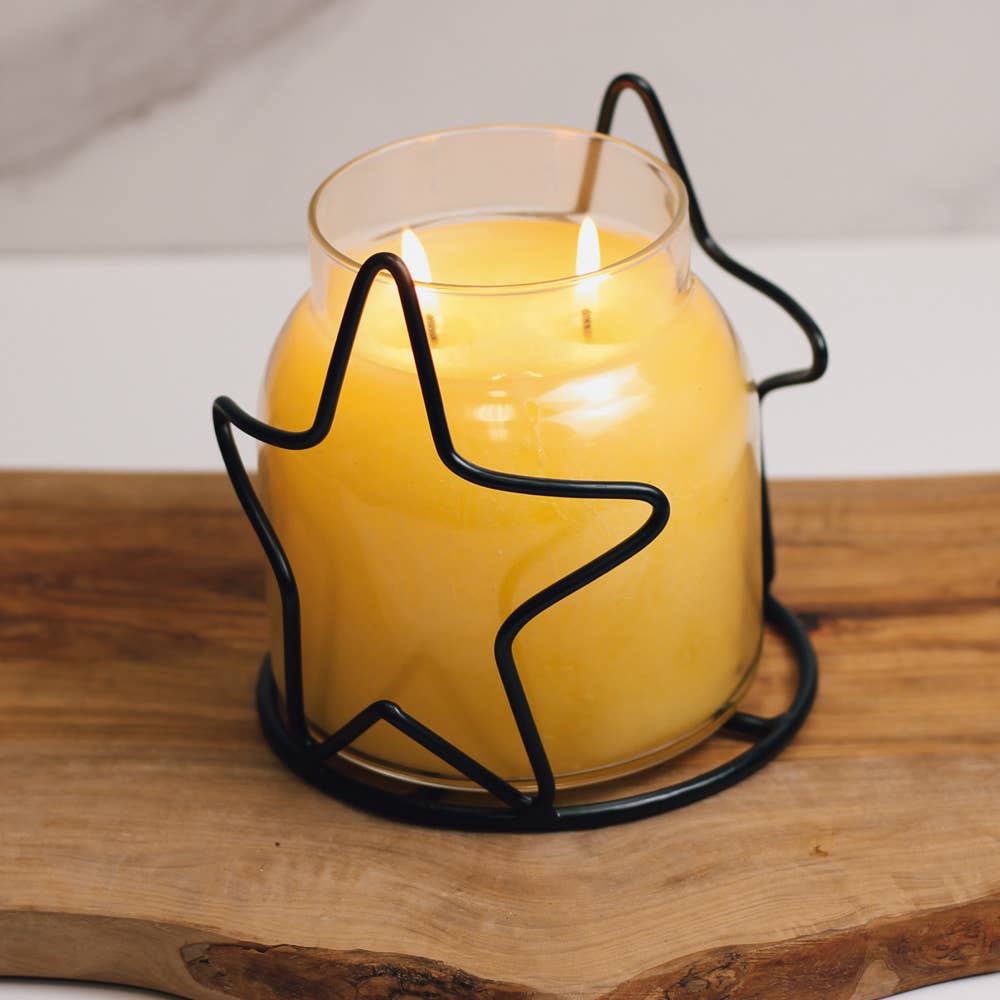 A Cheerful Giver - Star Candle Holder Jar (Black)