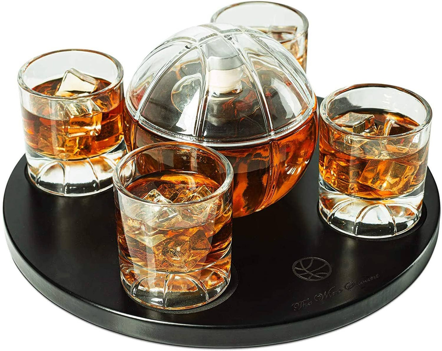 Basketball Decanter Set, Whiskey Scotch or Bourbon Decanter