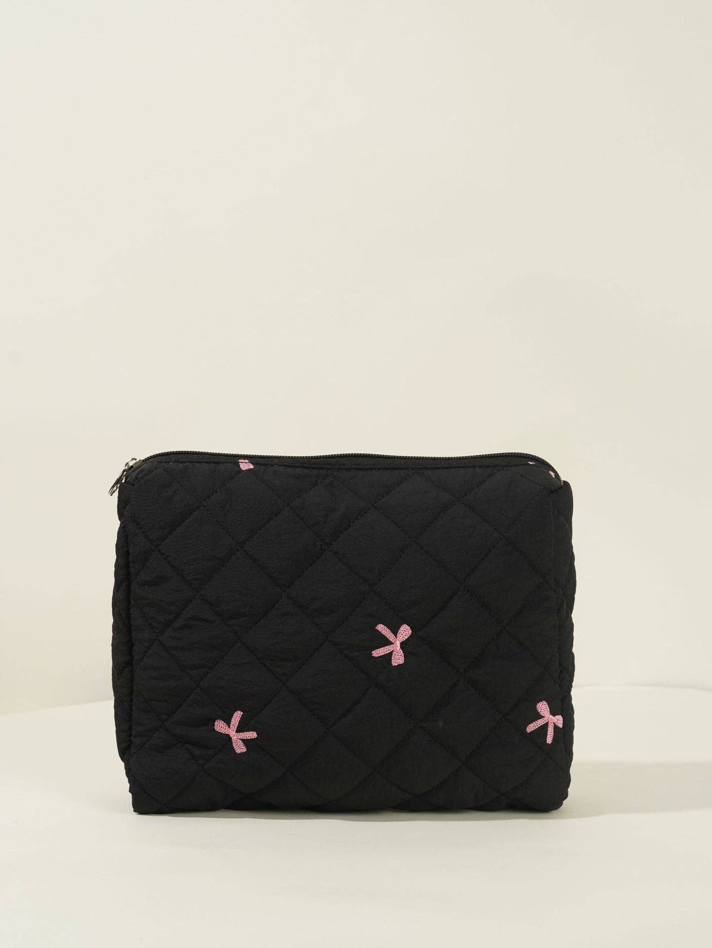Bows Print Large Capacity Cosmetic Bag