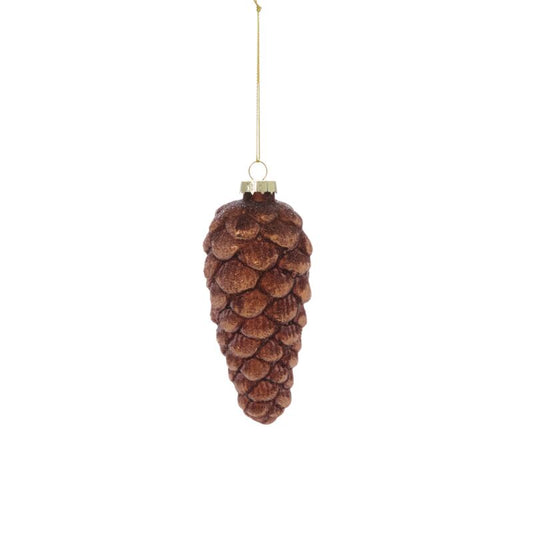 Adorno de piña escarchada de 6,35 cm x 13,97 cm.