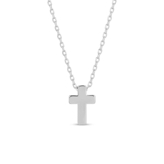 Iris espléndido - Collar de cruz pequeña y sencilla