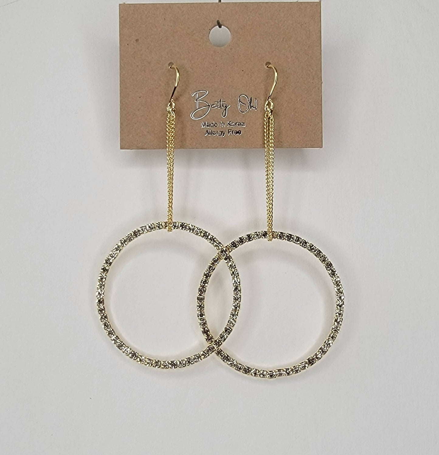 ROUND CIRCLE DANGLE EARRINGS.