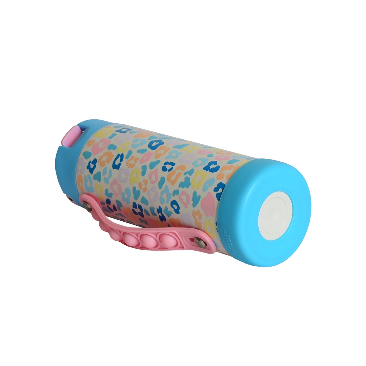Fidget Strap Kids Stainless Bottle 14oz Pastel Leopard