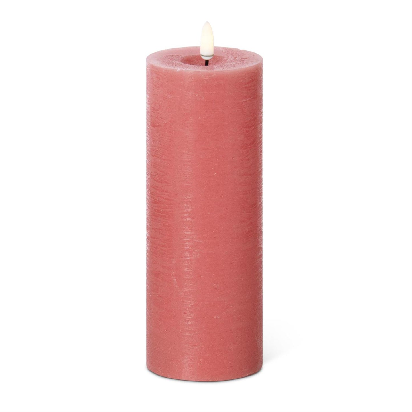 Pink LED Pillar Candle w/Timer set of 3