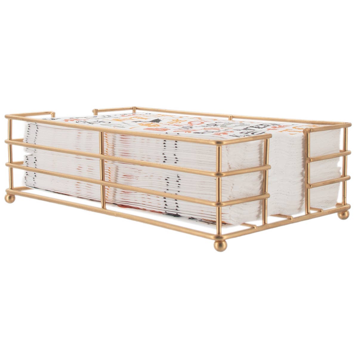 Paper Guest Towel Caddy Gold