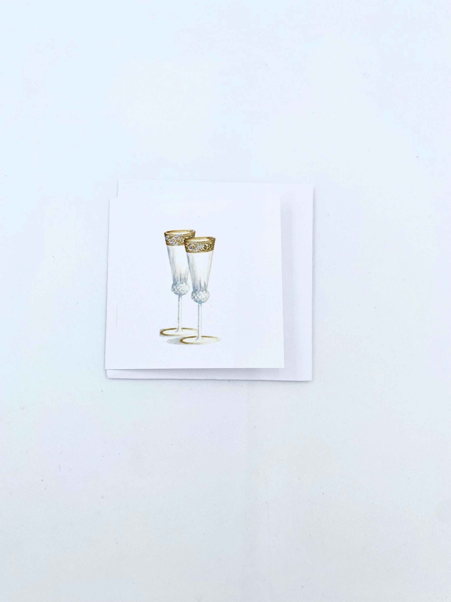 Champagne Flutes Gift Tag w/Envelope