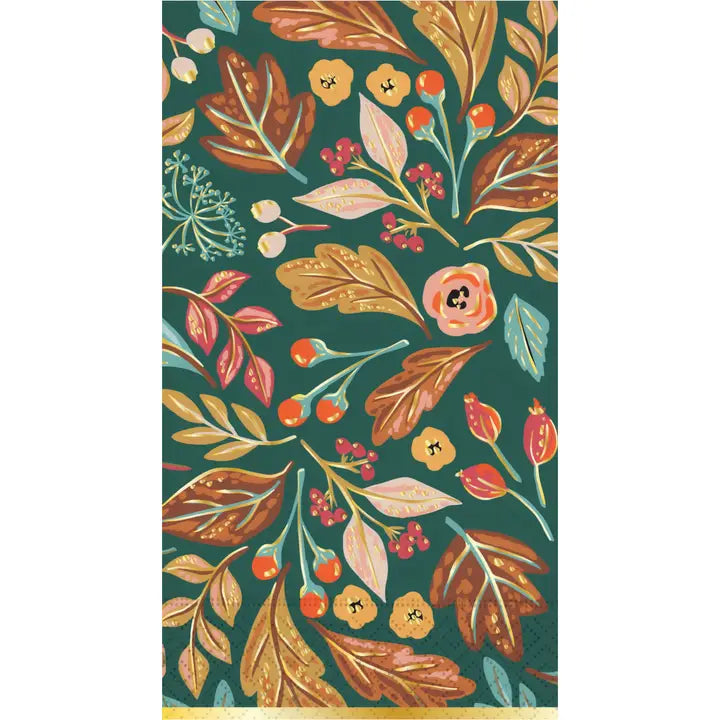 Sage and Pumpkin Guest Towel Napkin