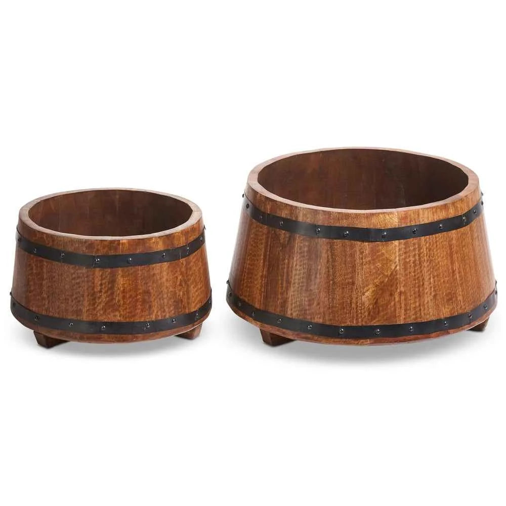 Barrel Planters wooden- Sold Separately