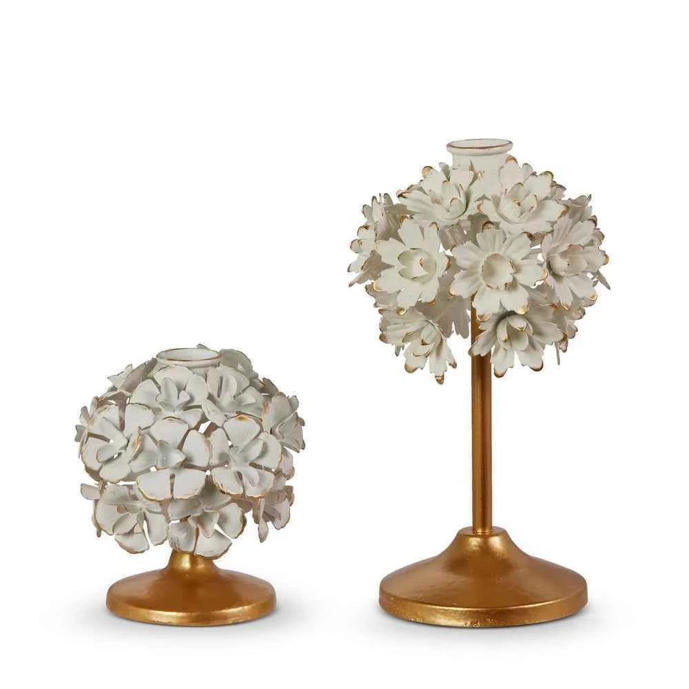 Cream Floral Candle Holders (LARGE ONLY)