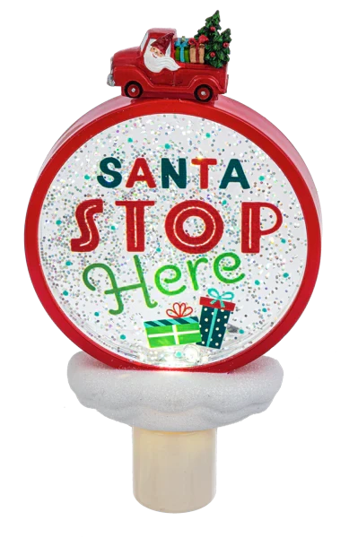 Santa Stop Here led Night Light
