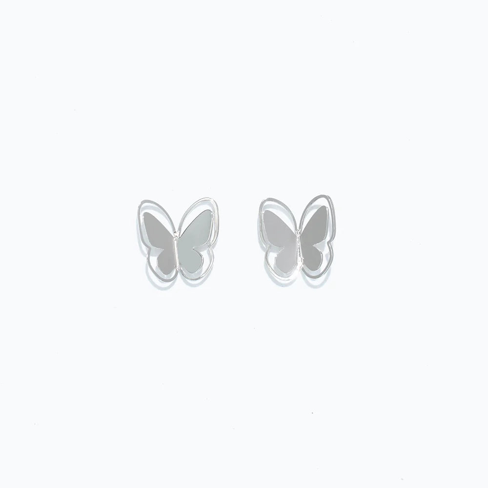 Cutout silver butterflies